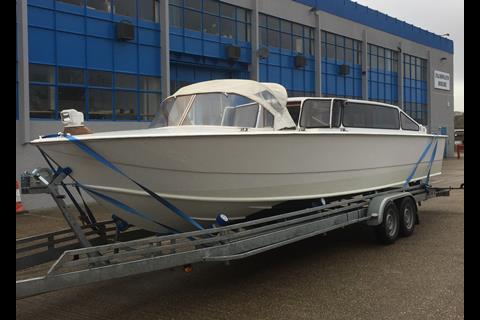 The water taxi arrives for a refit at REAP's facilities